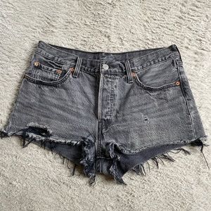 Levi’s Washed Black Denim Shorts Size 29